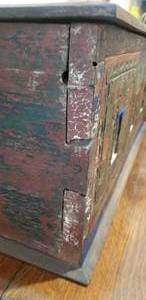 lot 1 image: Asian Polychrome Dovetail Chest