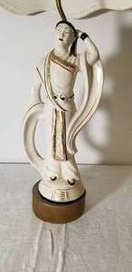 lot 77 image: 50s Asian Man Table Lamp