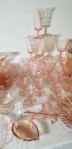 lot 33 image: Huge Collection of Pink Depression Glass