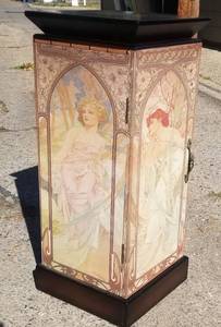 lot 43 image: Art Deco Inspired Pedestal Cabinet, a