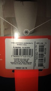 lot 17 image: FLORIDIS Amsterdan Large Blue Marble Effect Resin Planter Bowl