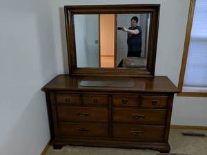 Dresser With Mirrors and a Matching Chest Of Drawers