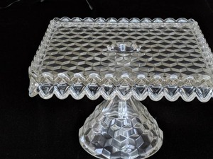 Vintage Fostoria Square Cake Stand