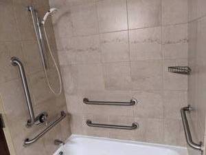 lot 40 image: Handicap Bathroom Lot Safety Bars, Shower Head, & More