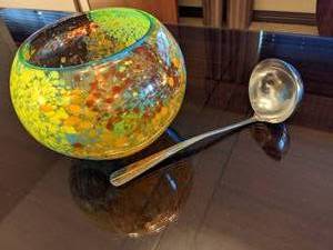 lot 51 image: Adorably Creative Decorative Bowl and Ladle
