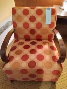 lot 727 image: Fancy and Fun Polka Dot Accent Chair
