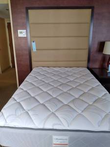 lot 742 image: Full Sized Headboard, Mattress and Frame
