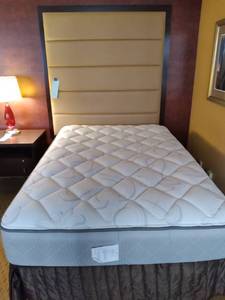 lot 744 image: Full Sized Headboard, Mattress and Frame