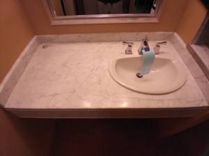 lot 759 image: Small Marble Counter w Sink