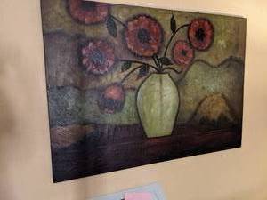 lot 7 image: Eye-Catching Still Life Floral Painting