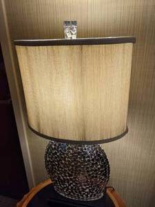lot 99 image: Unique Metallic Confetti Table Lamp