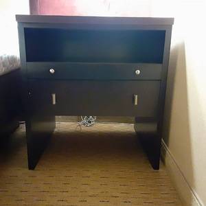 lot 535 image: Big Dark Wood Nightstand