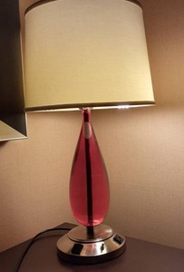 lot 542 image: Red Teardrop Lamp
