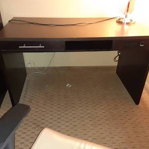 lot 543 image: Dark Wood Student or Office Desk