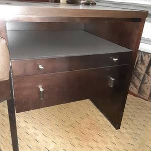 lot 578 image: Big Dark Wood Nightstand