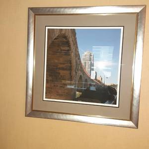 lot 600 image: Sweeping Arches Framed Wall Art