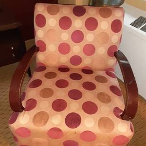 lot 631 image: Cute and Fun Polka Dot Accent Chair