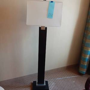 lot 850 image: Tall Square Black Lamp