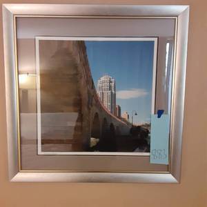 lot 883 image: Sweeping Arches Framed Wall Art