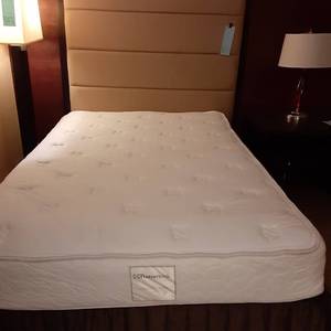 lot 887 image: Awesome Full Sized Headboard, Mattress and Frame