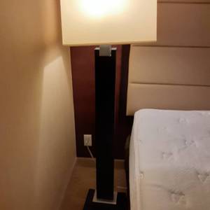 lot 888 image: Tall Square Black Lamp