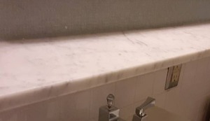 lot 900 image: Gorgeous Bathroom White Marble Ledge