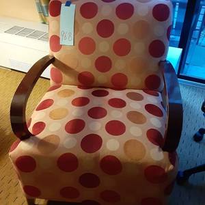 lot 968 image: Fun and Cute Polka Dot Accent Chair