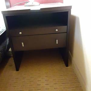 lot 988 image: Large Brown Wood Nightstand