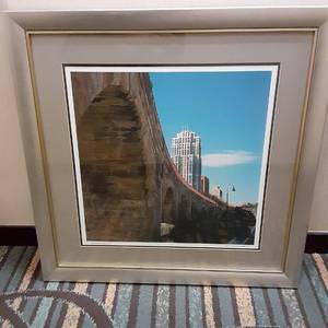 lot 976 image: Sweeping Arches Framed Wall Art