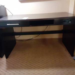 lot 995 image: Simple and Classic Dark Brown Office Desk