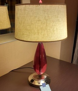 lot 996 image: Red Teardrop Lamp