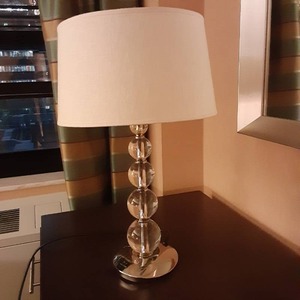 lot 1017 image: Clear Bubble Table Lamp
