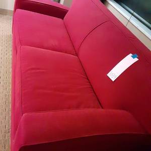 lot 1034 image: Classy Red Couch