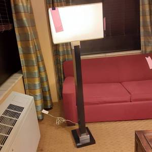 lot 1035 image: Tall Square Black Lamp