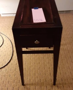 lot 1036 image: Small Brown Wood Nightstand