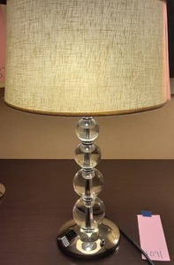 lot 1038 image: Clear Bubble Table Lamp