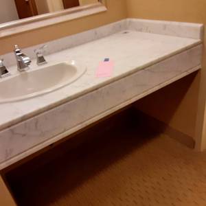 lot 1050 image: Large Bathroom Counter with Sink
