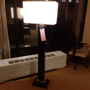 lot 1065 image: Tall Square Black Lamp