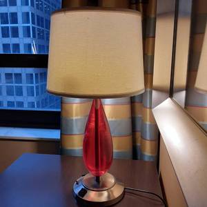 lot 520 image: Lovely Red Teardrop Lamp