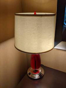 lot 635 image: Red Teardrop Lamp
