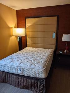 lot 708 image: Full Sized Headboard, Mattress and Frame
