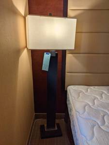 lot 709 image: Tall Square Black Lamp