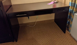 lot 791 image: Contemporary Office Lot Desk & Bubble Lamp