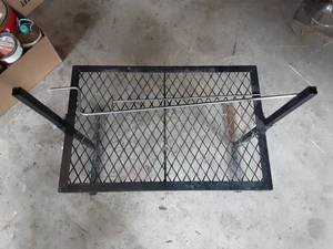 Open Pit Grate For Grilling Over Fire