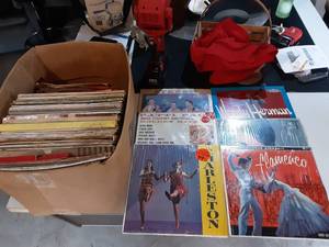 Box Lot Of Record Albums (Approximately 50)