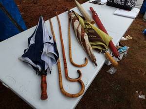 Vintage Bamboo Canes & Golf Umbrellas