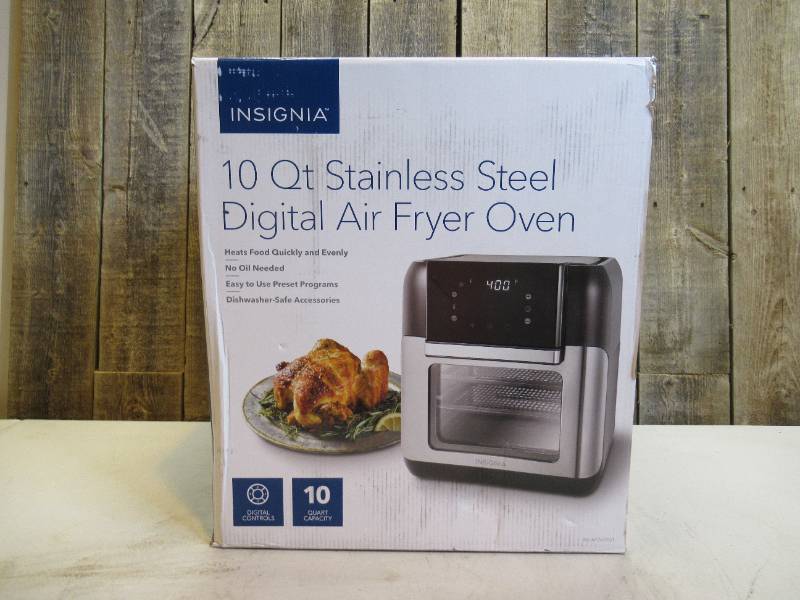 lot 13 image: Insignia - 10 Qt. Digital Air Fryer Oven - Stainless Steel