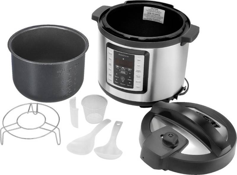 lot 8 image: Insignia - 6qt Multi-Function Pressure Cooker - Stainless Steel