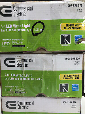 lot 85 image: Commercial Electric 4 ft. 8000 Lumens Integrated LED White Wrap Light, 4000K