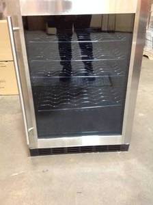 23.4 in. W 50-Bottle Wine Cooler in Stainless Steel like used customer returned